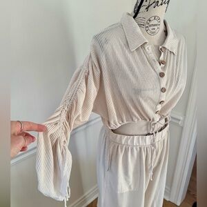 Free People Beach pant set sz medium